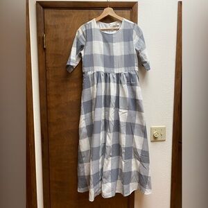Roolee Mom Maddie maternity buffalo plaid dress